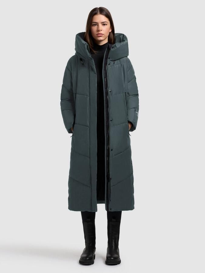 Khujo Gewatteerde jas PULSET MATT grote capuchon ritssluitzakken - Foto 5