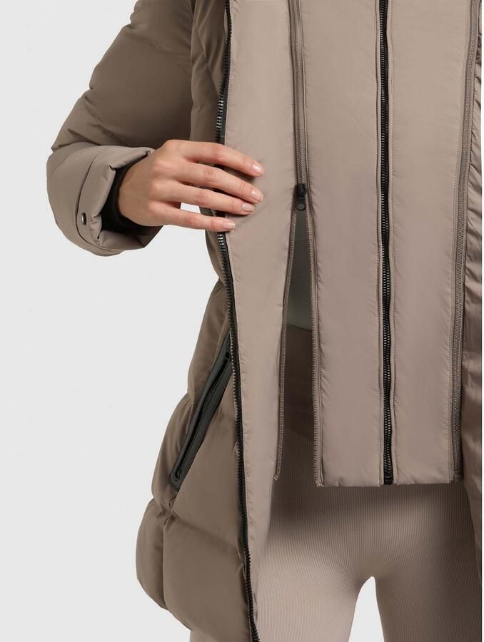 Khujo Gewatteerde jas RABB Applicaties van imitatieleer