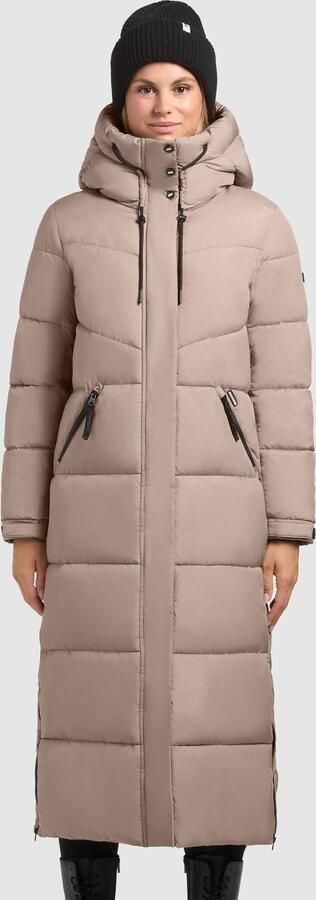 Khujo Gewatteerde lange jas met labelpatch model 'Caius' - Foto 9