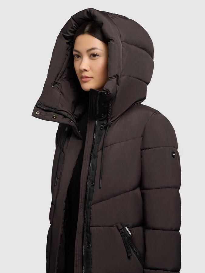 Khujo Gewatteerde lange jas met borstzakken model 'Morse2' - Foto 3