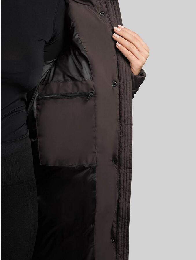 Khujo Gewatteerde lange jas met borstzakken model 'Morse2'