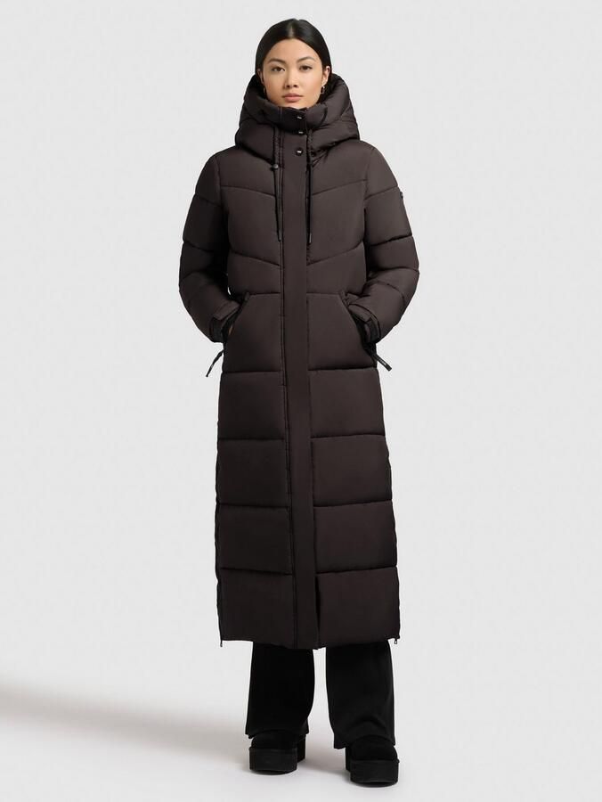 Khujo Gewatteerde lange jas met borstzakken model 'Morse2' - Foto 4