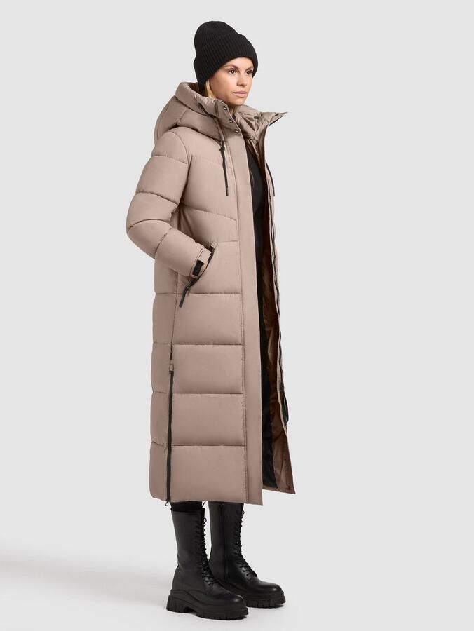 Khujo Gewatteerde lange jas met labelpatch model 'Caius' - Foto 6