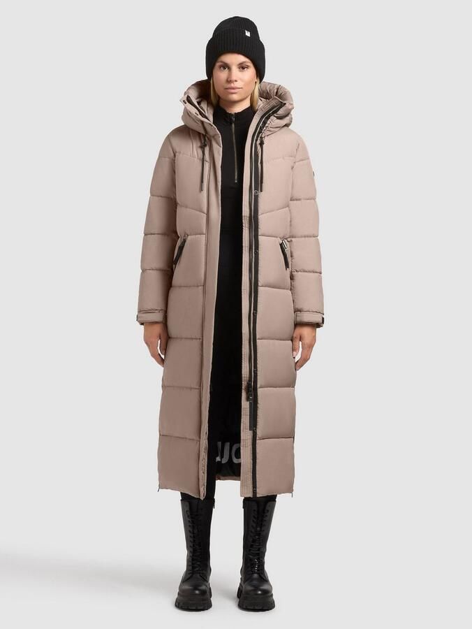 Khujo Gewatteerde lange jas met labelpatch model 'Caius' - Foto 7