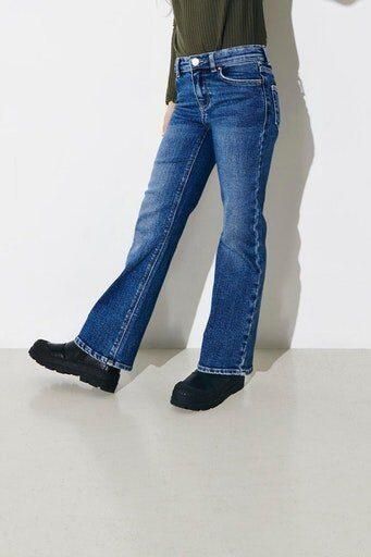 Only KIDS GIRL wide leg jeans KOGJUICY medium blue denim Blauw Effen 140 - Foto 3