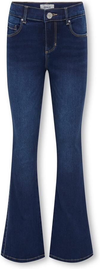 Only KIDS GIRL flared jeans KOGROYAL dark blue denim Blauw Meisjes Stretchdenim 164 - Foto 4