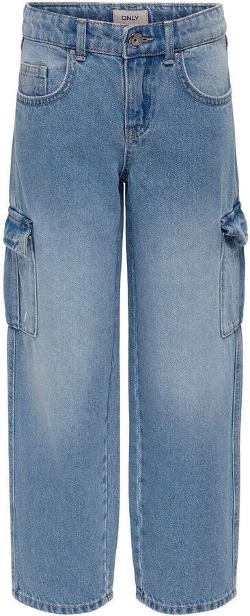 Only KIDS GIRL wide leg jeans KOGHARMONY light blue denim Blauw Effen 128 - Foto 4