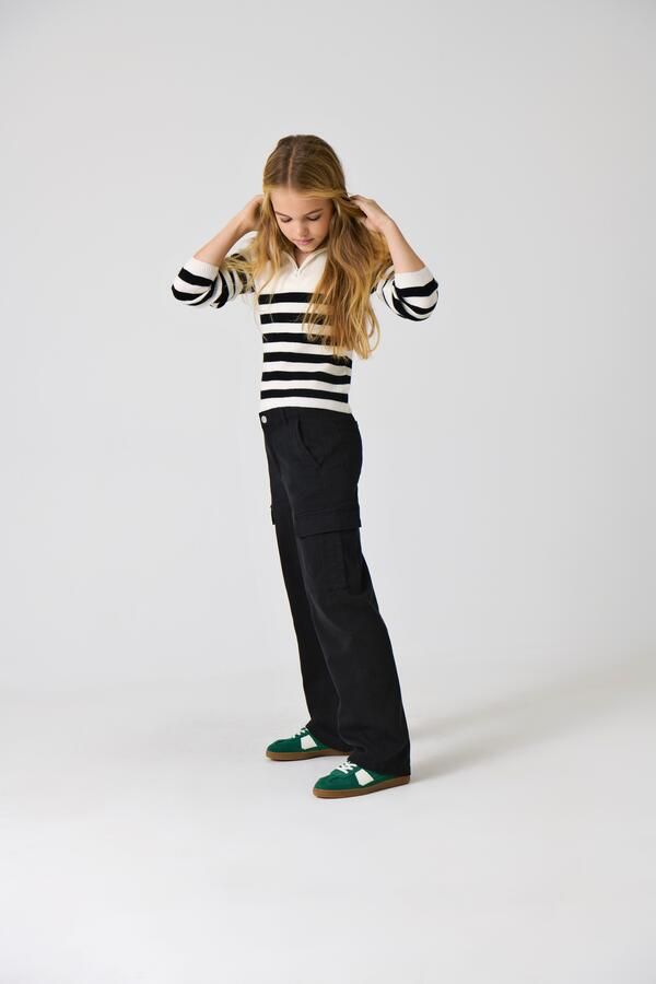 ONLY KIDS GIRL straight fit cargobroek KOGYARROW-VOX zwart - Foto 1