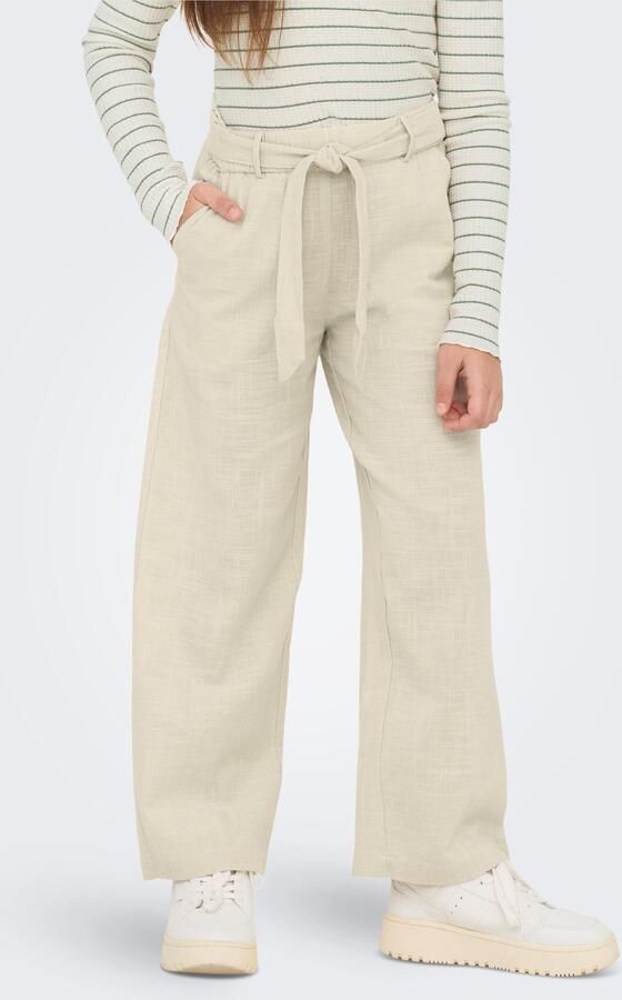 Only Regular fit wijde broek met strikceintuur model 'TIZANA' - Foto 5