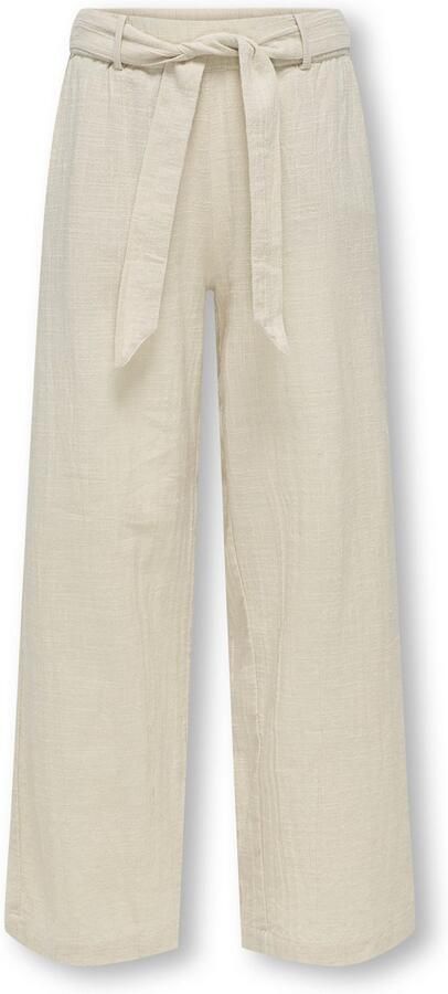 Only Regular fit wijde broek met strikceintuur model 'TIZANA' - Foto 4