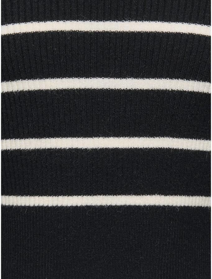 ONLY KIDS GIRL trui fijn gebreid zwart Meisjes Viscose Ronde hals Streep - Foto 3