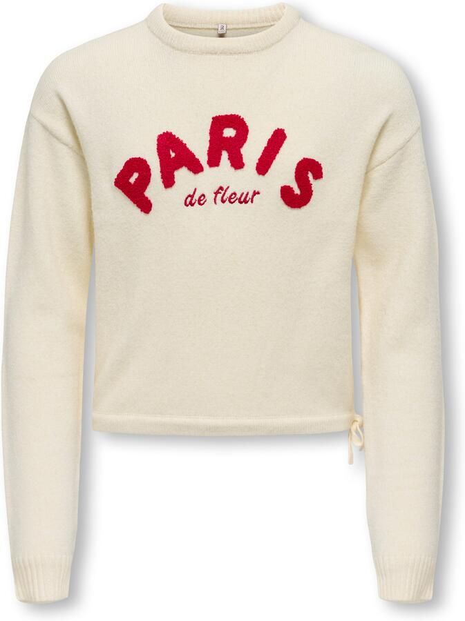 KIDS ONLY Gebreide trui KOGKATIA LS TEXT O-NECK CP KNT - Foto 3