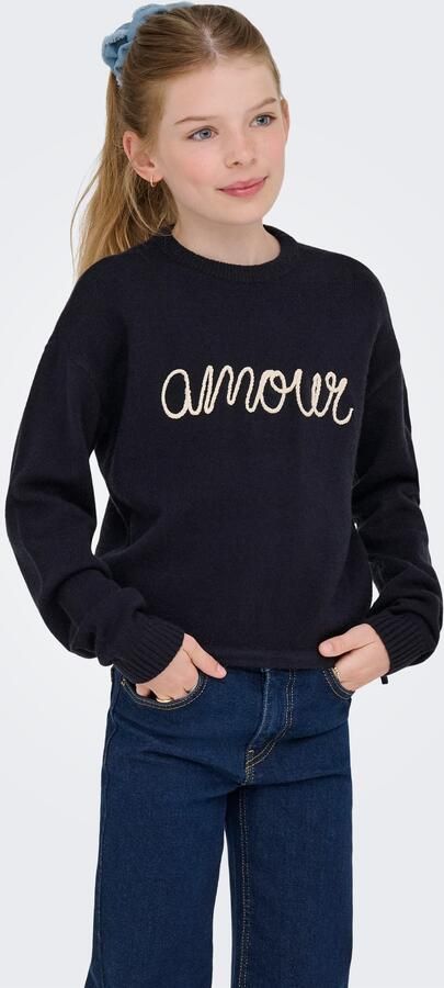 KIDS ONLY Gebreide trui KOGKATIA LS TEXT O-NECK CP KNT - Foto 6