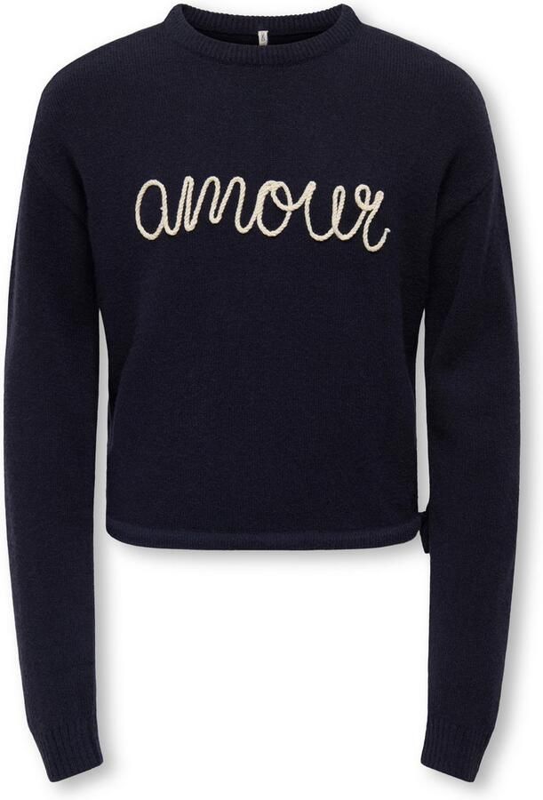 KIDS ONLY Gebreide trui KOGKATIA LS TEXT O-NECK CP KNT - Foto 5