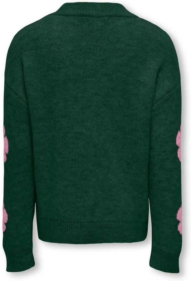 KIDS ONLY Gebreide trui KOGNAJA L S FLOWER PULLOVER KNT