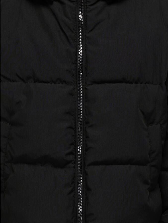 Only Regular fit gewatteerd jack met opstaande kraag en afneembare capuchon model 'DOLLY'
