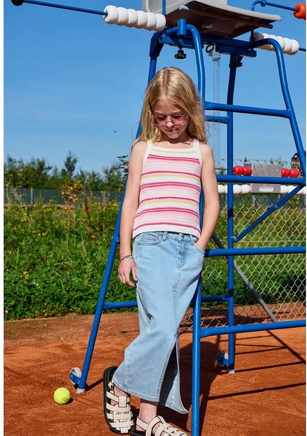Only KIDS GIRL spijkerrok KOGSIRI light blue denim Blauw Meisjes Stretchdenim 140