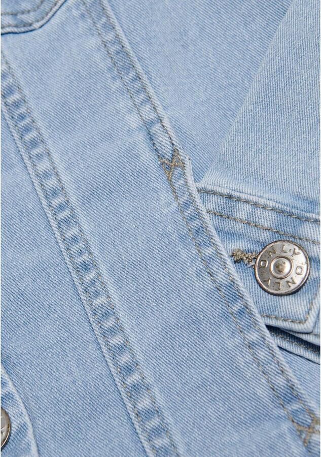 Only KIDS GIRL spijkerjas KONSARA light blue denim Blauw Meisjes Stretchdenim Klassieke kraag 140 - Foto 4