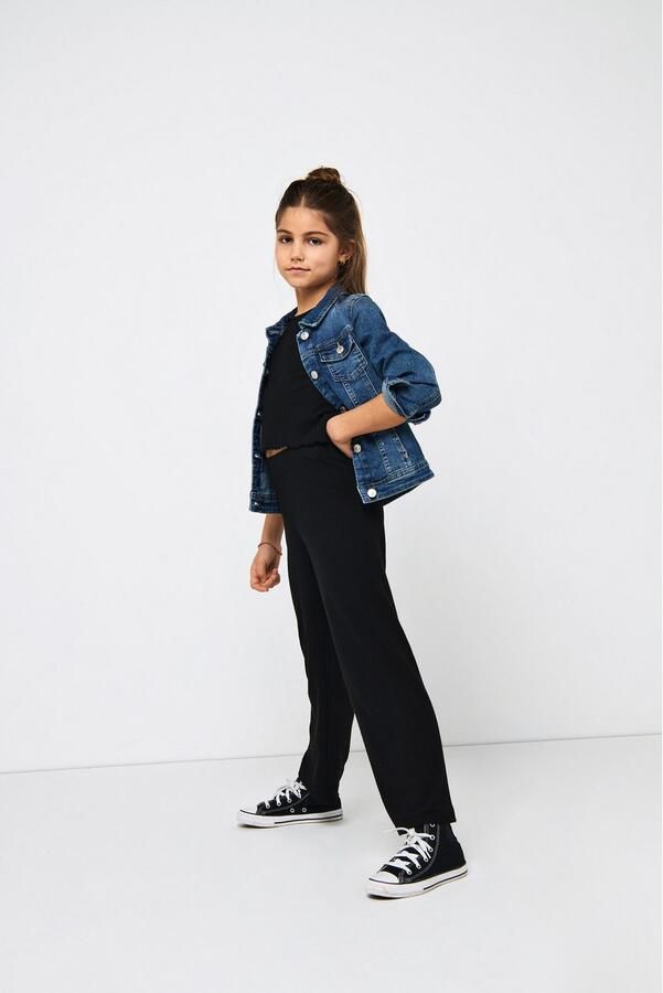 Only Flaired leg broek met elastische band - Foto 6