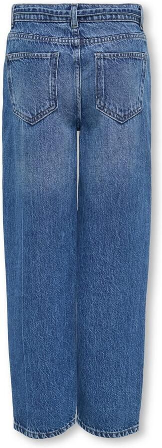 ONLY KIDS GIRL high waist straight leg jeans medium blue denim - Foto 9