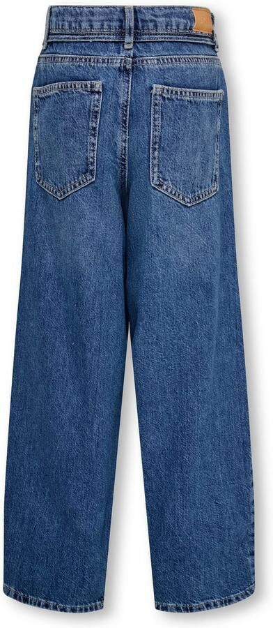 ONLY KIDS GIRL high waist straight leg jeans medium blue denim - Foto 8