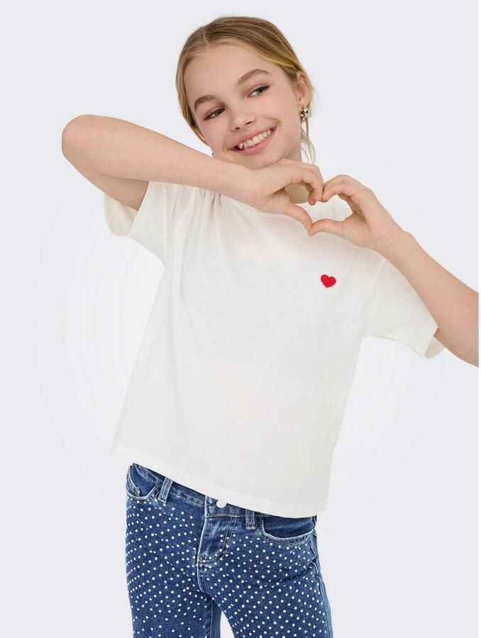KIDS ONLY Shirt met korte mouwen KOGMAIKEN LIFE CROPHEART SS TOP JRS NOOS - Foto 4
