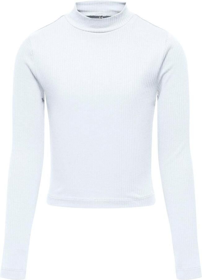 Only KIDS GIRL longsleeve KOGLINEA LIFE wit Meisjes Stretchkatoen Opstaande kraag 122 128 - Foto 4