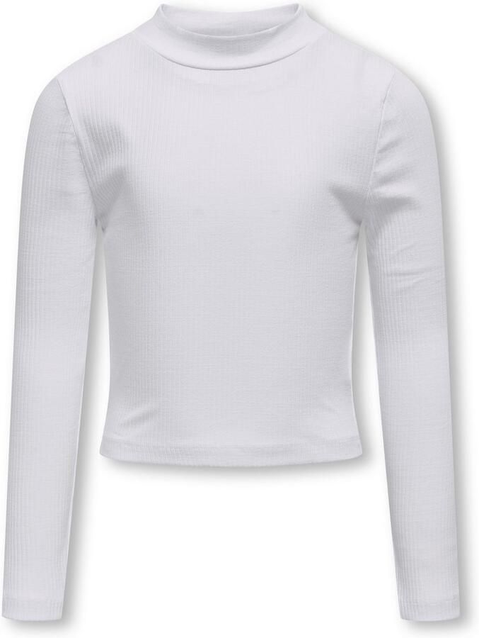 Only KIDS GIRL longsleeve KOGLINEA LIFE wit Meisjes Stretchkatoen Opstaande kraag 122 128 - Foto 2