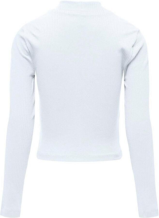 Only KIDS GIRL longsleeve KOGLINEA LIFE wit Meisjes Stretchkatoen Opstaande kraag 122 128 - Foto 3