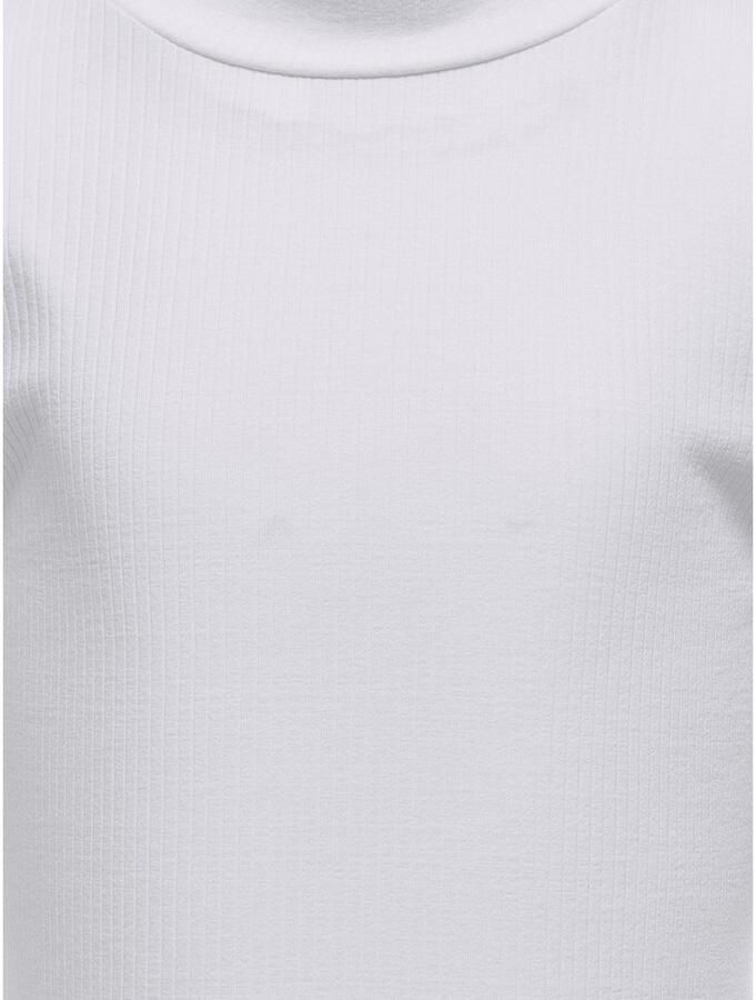 Only KIDS GIRL longsleeve KOGLINEA LIFE wit Meisjes Stretchkatoen Opstaande kraag 122 128