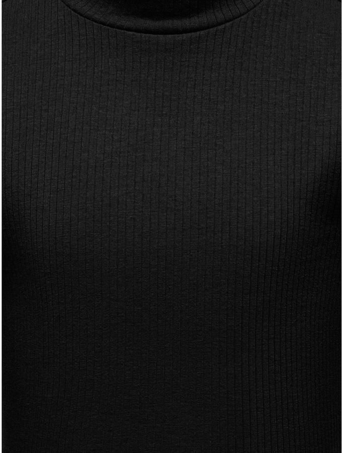 Only KIDS GIRL longsleeve KOGLINEA LIFE zwart Meisjes Stretchkatoen Opstaande kraag 122 128