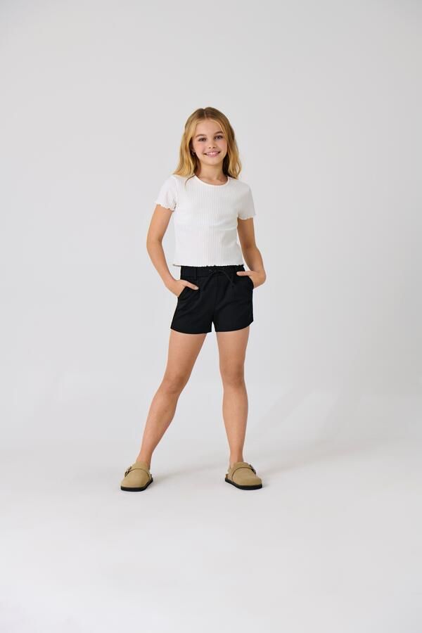 Only KIDS GIRL short KONPOPTRASH zwart Korte broek Meisjes Viscose Effen 116 - Foto 3