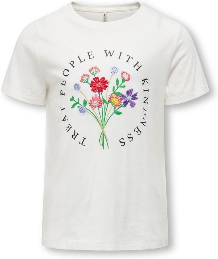 KIDS ONLY T-shirt KOGEMMA REG S S FLOWER TOP BOX JRS