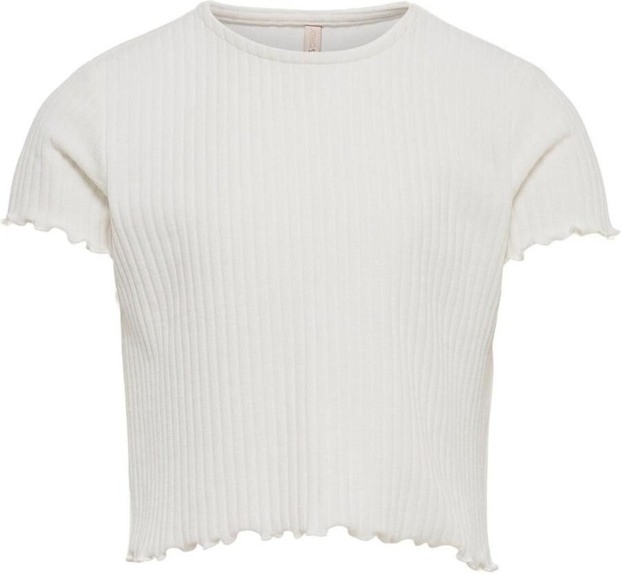 KIDS ONLY T-shirt KONNELLA S S O-NECK TOP in verkorte lengte en met geweldige golven-zomen - Foto 5