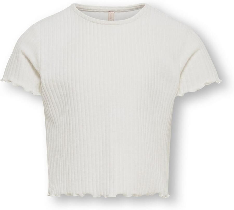 KIDS ONLY T-shirt KONNELLA S S O-NECK TOP in verkorte lengte en met geweldige golven-zomen - Foto 2