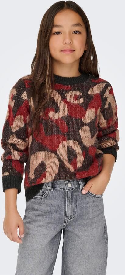 Only Regular fit gebreide pullover met abstract motief model 'WILD' - Foto 8