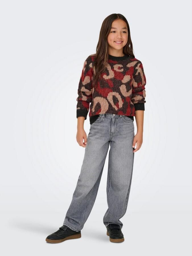 Only Regular fit gebreide pullover met abstract motief model 'WILD' - Foto 7