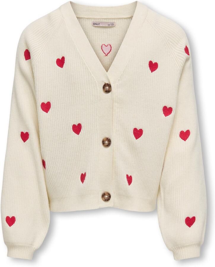 KIDS ONLY Vest KOGDANA LIFE LS HEART VNECK CARDIGAN KNT (1-delig) - Foto 3