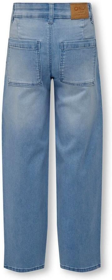 Only KIDS GIRL high waist wide leg jeans KOGSYLVIE light blue denim Blauw Meisjes Katoen 116 - Foto 4