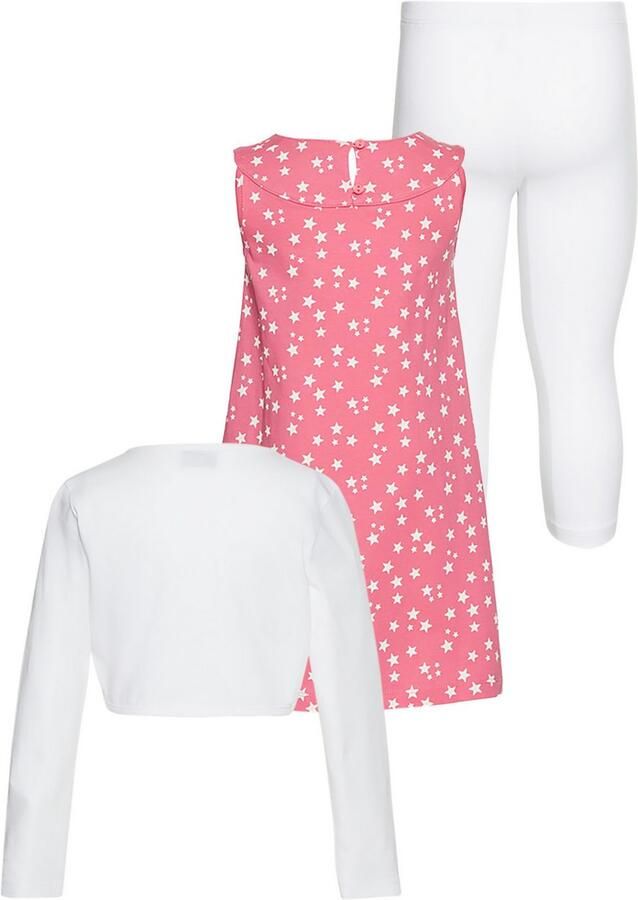 KIDSWORLD Bolero jurk & legging 3-delig set compleet outfit met sterrenpatroon (set 3-delig) - Foto 3