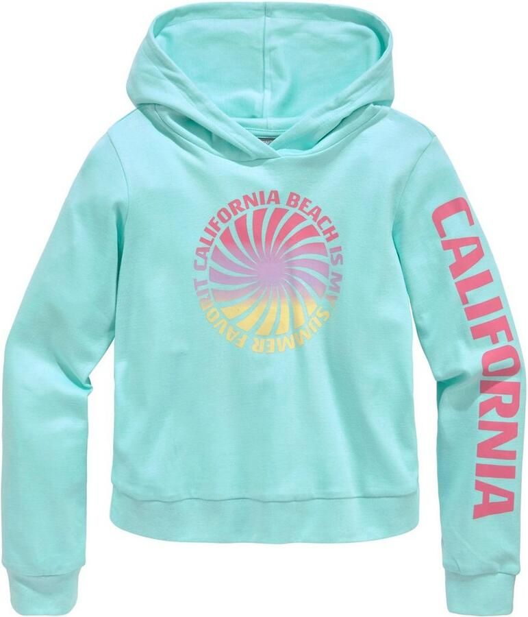 KIDSWORLD Capuchonshirt Lange mouwen shirt met mouwprint Lange mouwen rechte pasvorm met coole print - Foto 7