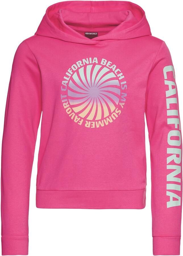 KIDSWORLD Capuchonshirt Lange mouwen shirt met mouwprint Lange mouwen rechte pasvorm met coole print - Foto 2