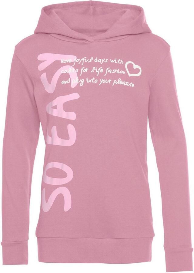 KIDSWORLD Capuchonshirt SO EASY Print Lange mouwen basic pasvorm met modieuze prints