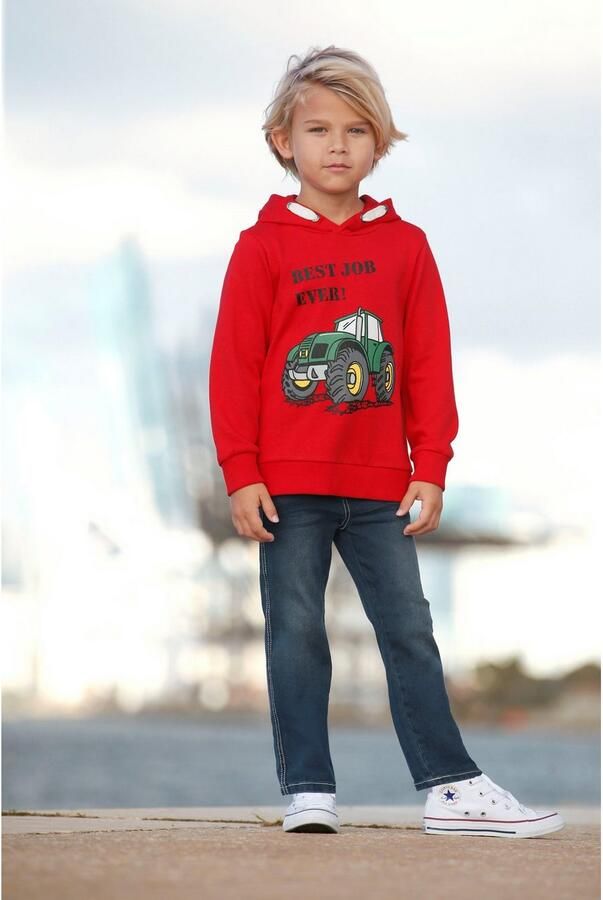 KIDSWORLD Comfortjeans Stretch-Jeans voor kleine jongens comfortabele pasvorm rechte pasvorm met elastische taille - Foto 5