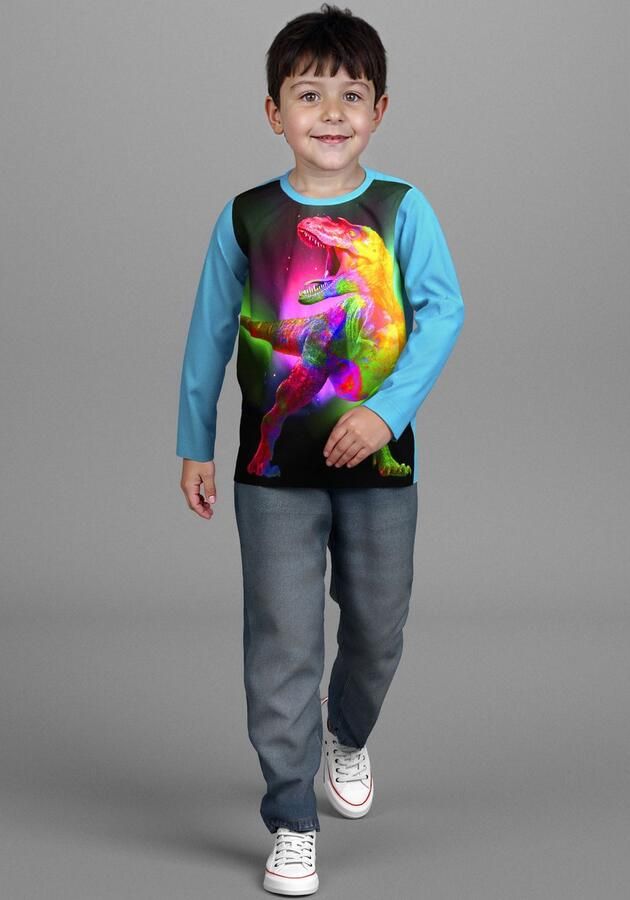 KIDSWORLD Comfortjeans Stretch-Jeans voor kleine jongens comfortabele pasvorm rechte pasvorm met elastische taille - Foto 3