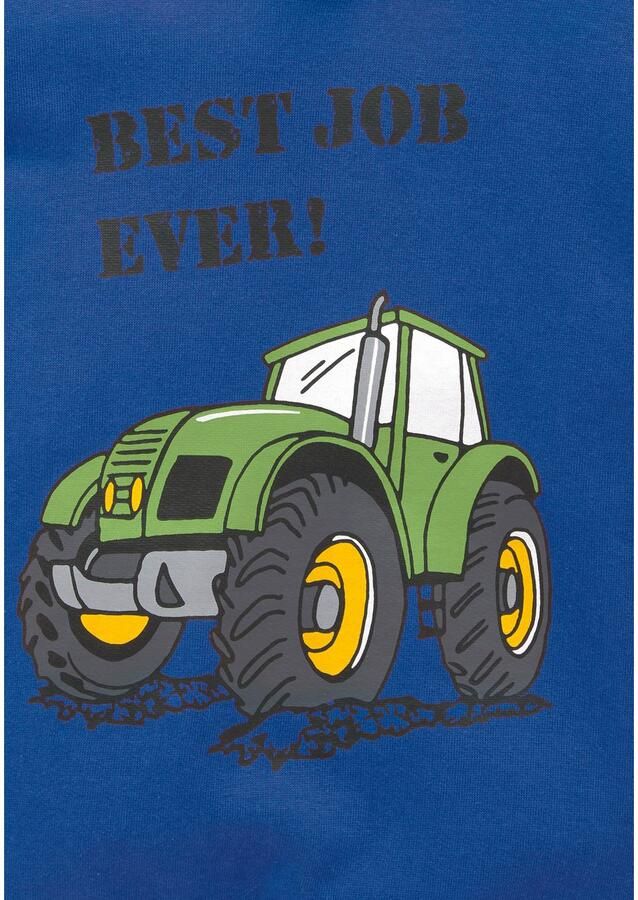 KIDSWORLD Hoodie BEST JOB EVER! Hooded sweatshirt met tractor-print - Foto 7