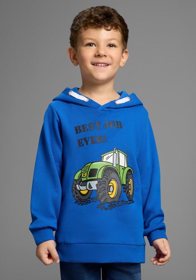 KIDSWORLD Hoodie BEST JOB EVER! Hooded sweatshirt met tractor-print - Foto 3