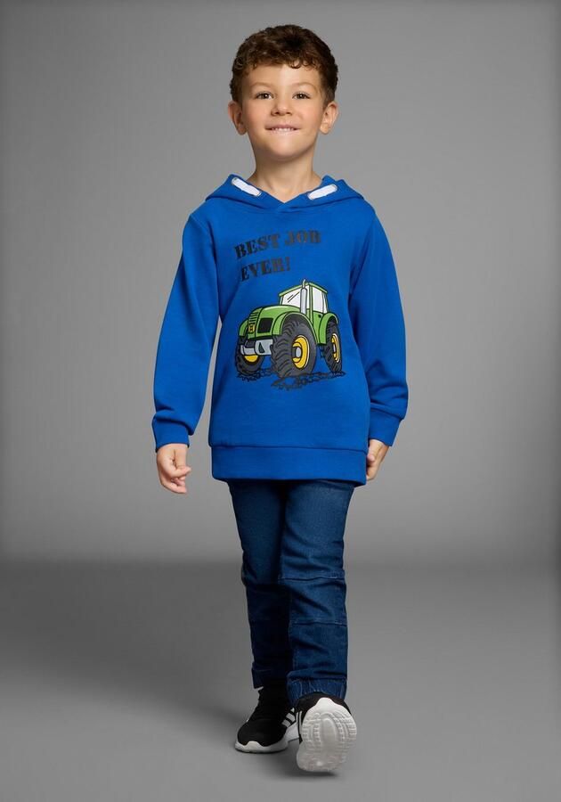 KIDSWORLD Hoodie BEST JOB EVER! Hooded sweatshirt met tractor-print - Foto 5