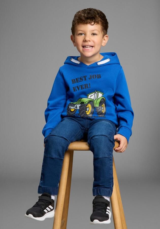 KIDSWORLD Hoodie BEST JOB EVER! Hooded sweatshirt met tractor-print - Foto 6