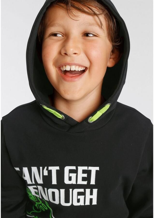 KIDSWORLD Hoodie CAN´T GET ENOUGH quote bedrukt ontwerp van katoen - Foto 3